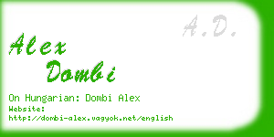 alex dombi business card